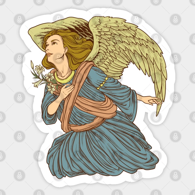 Archangel Gabriel Sticker by Modern Medieval Design